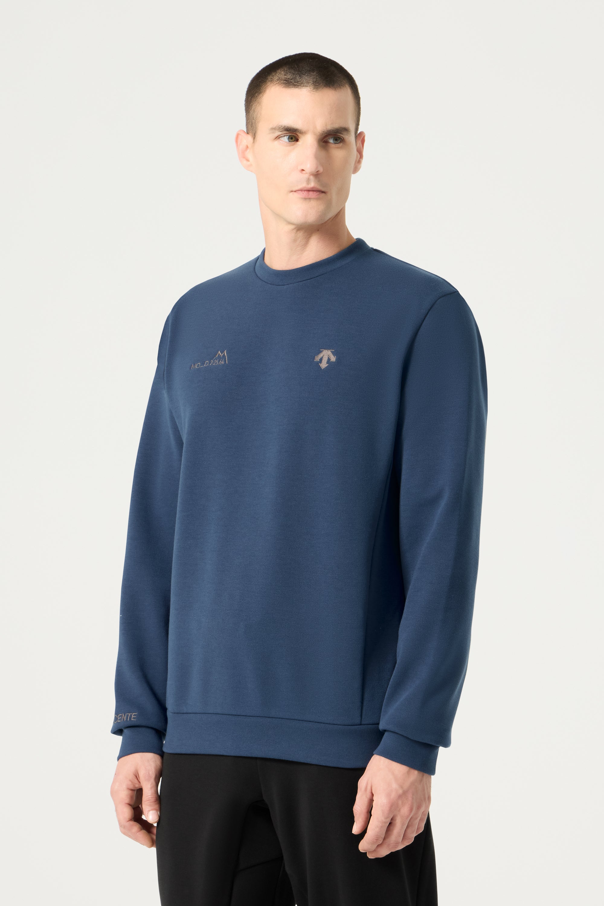Descente Tech Sweat Shirt, Mountain Navy